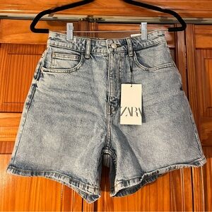 Zara high rise mom shorts